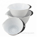 Nesting Plastic Mixing Bowls with Rubber Grip Handles